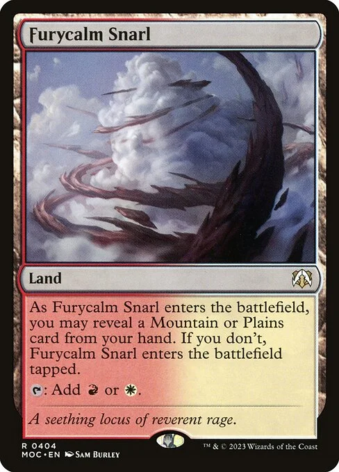 Furycalm Snarl, carta Magic di tipo Land illustrata da Sam Burley