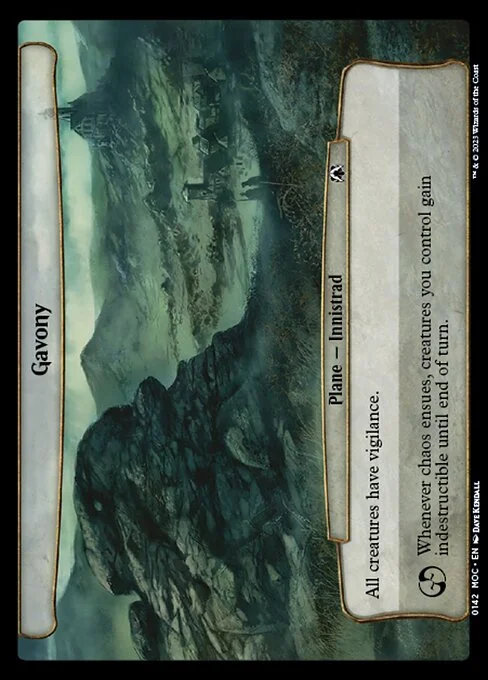 Gavony, carta Magic di tipo Plane — Innistrad illustrata da Dave Kendall