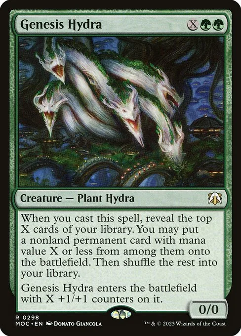 Genesis Hydra, carta Magic di tipo Creature — Plant Hydra illustrata da Donato Giancola