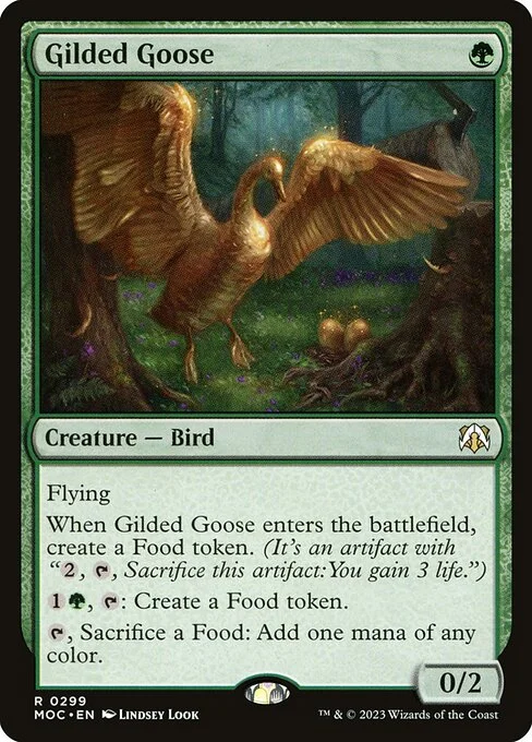Gilded Goose, carta Magic di tipo Creature — Bird illustrata da Lindsey Look
