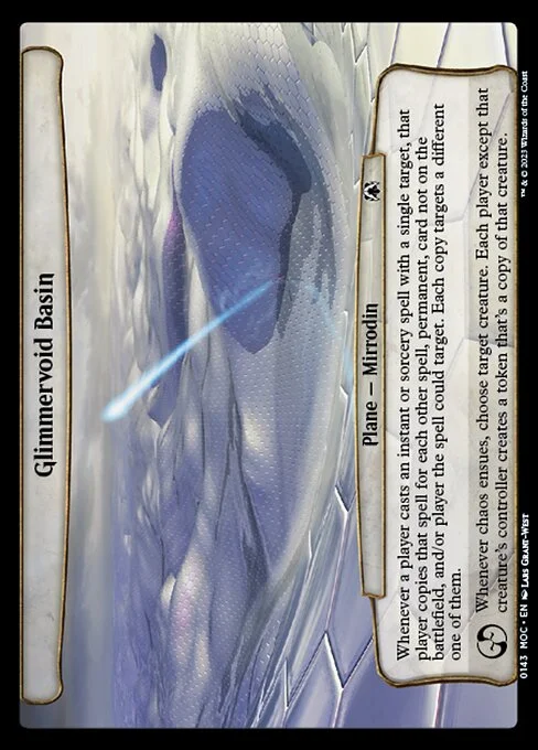 Glimmervoid Basin, carta Magic di tipo Plane — Mirrodin illustrata da Lars Grant-West