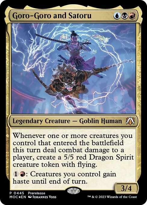 Goro-Goro and Satoru, carta Magic di tipo Legendary Creature — Goblin Human illustrata da Johannes Voss