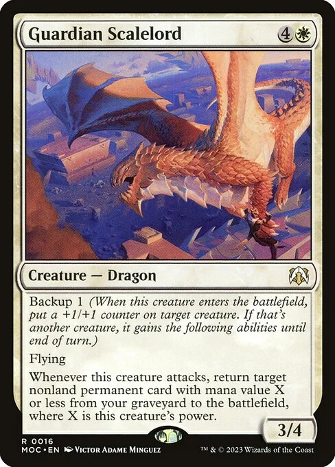 Guardian Scalelord, carta Magic di tipo Creature — Dragon illustrata da Victor Adame Minguez