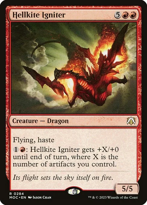 Hellkite Igniter, carta Magic di tipo Creature — Dragon illustrata da Jason Chan