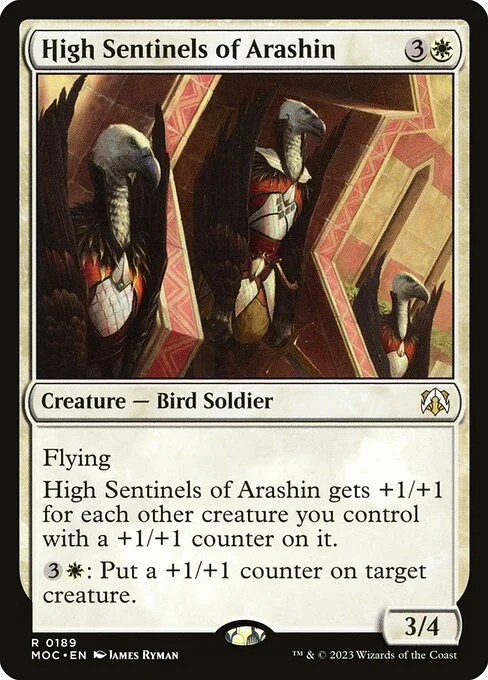 High Sentinels of Arashin, carta Magic di tipo Creature — Bird Soldier illustrata da James Ryman