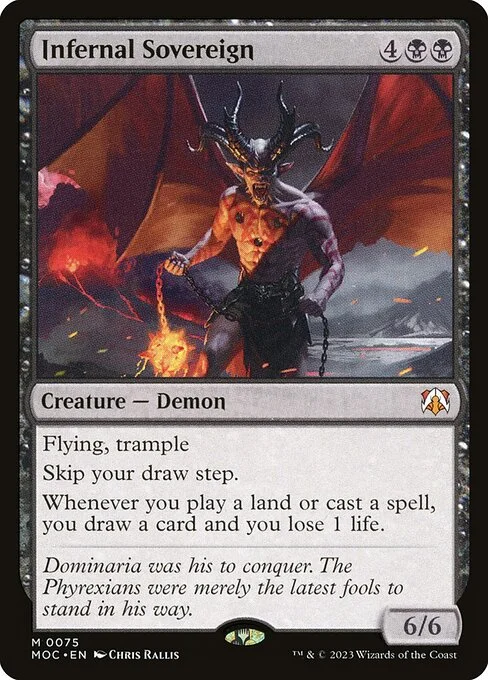 Infernal Sovereign, carta Magic di tipo Creature — Demon illustrata da Chris Rallis