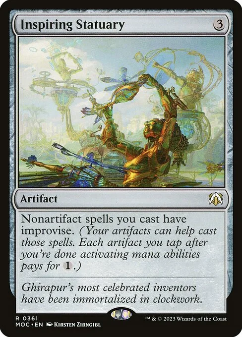 Inspiring Statuary, carta Magic di tipo Artifact illustrata da Kirsten Zirngibl