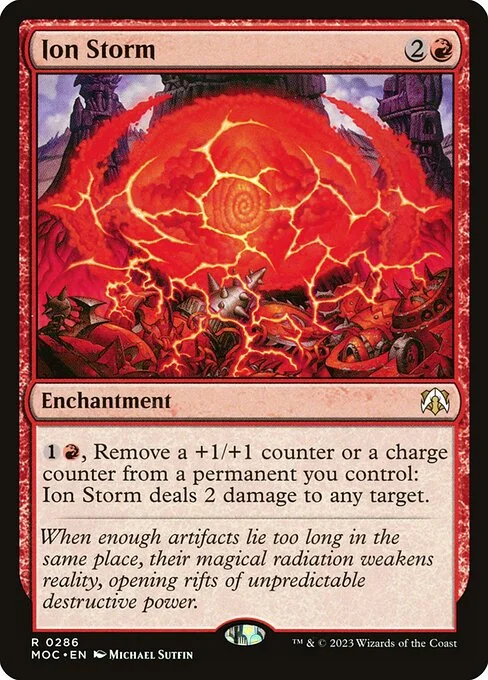 Ion Storm, carta Magic di tipo Enchantment illustrata da Michael Sutfin