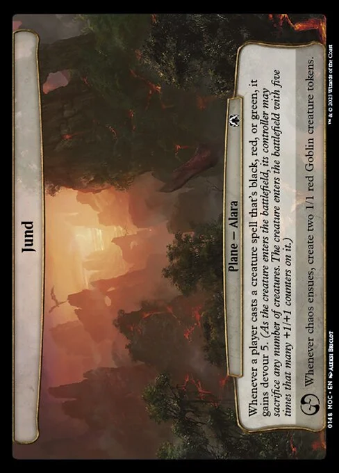 Jund, carta Magic di tipo Plane — Alara illustrata da Aleksi Briclot