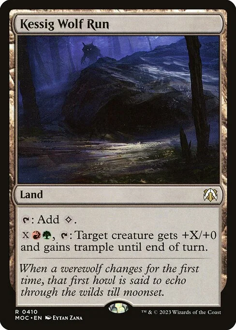 Kessig Wolf Run, carta Magic di tipo Land illustrata da Eytan Zana