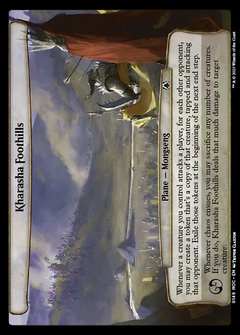Kharasha Foothills, carta Magic di tipo Plane — Mongseng illustrata da Trevor Claxton