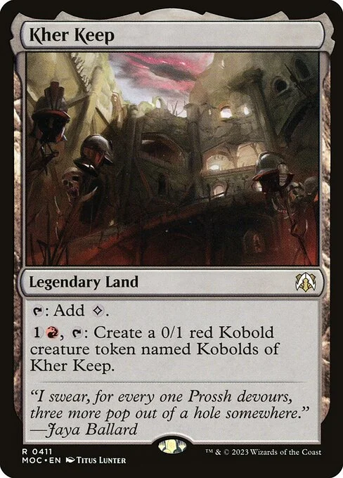 Kher Keep, carta Magic di tipo Legendary Land illustrata da Titus Lunter