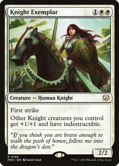 Knight Exemplar, carta Magic di tipo Creature — Human Knight illustrata da Jason Chan