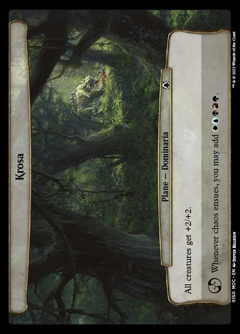 Krosa, carta Magic di tipo Plane — Dominaria illustrata da Steven Belledin