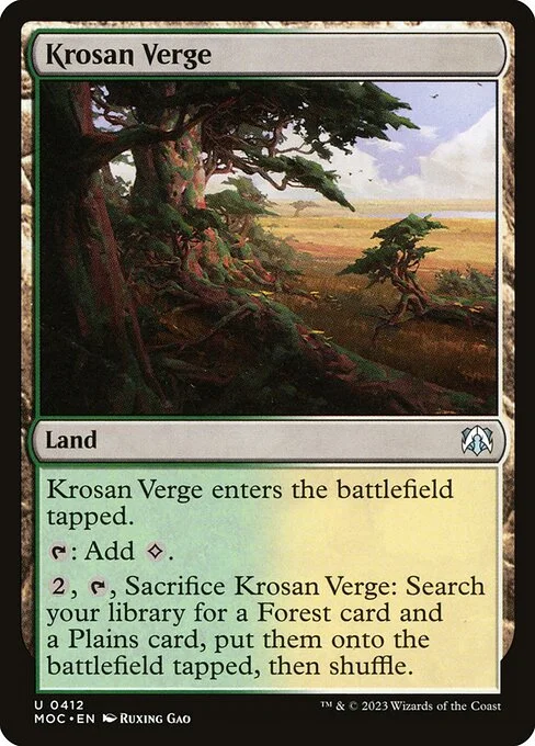 Krosan Verge, carta Magic di tipo Land illustrata da Ruxing Gao
