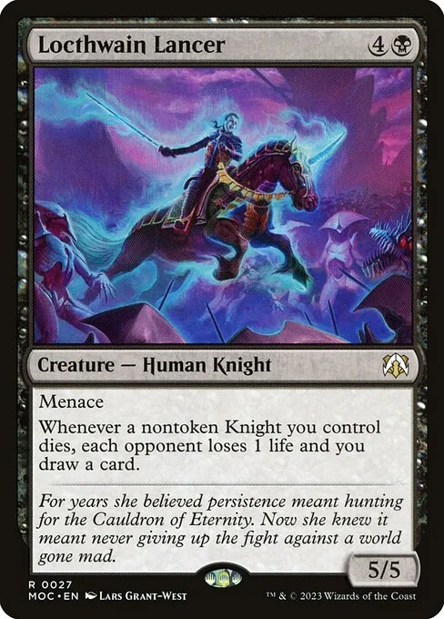Locthwain Lancer, carta Magic di tipo Creature — Human Knight illustrata da Lars Grant-West