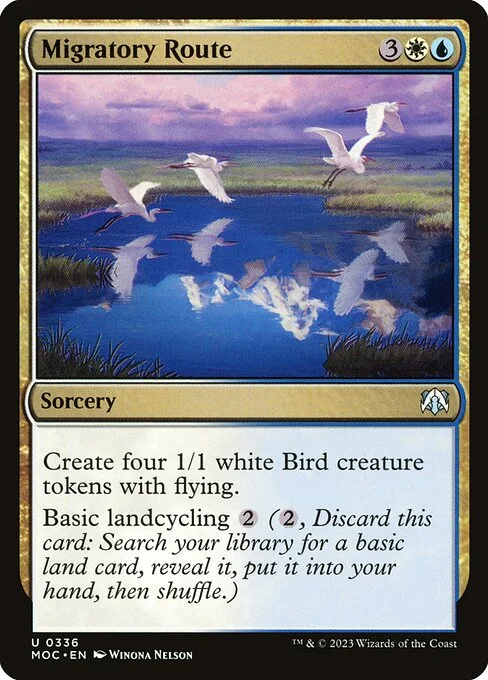Migratory Route, carta Magic di tipo Sorcery illustrata da Winona Nelson