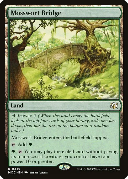 Mosswort Bridge, carta Magic di tipo Land illustrata da Jeremy Jarvis