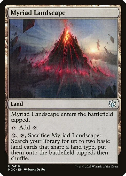 Myriad Landscape, carta Magic di tipo Land illustrata da Jonas De Ro