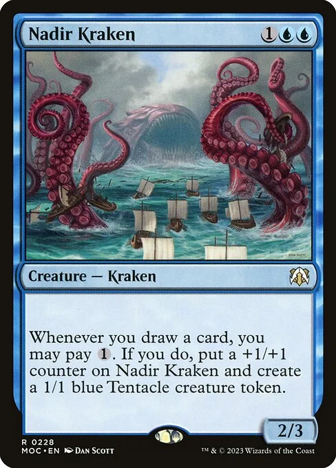 Nadir Kraken, carta Magic di tipo Creature — Kraken illustrata da Dan Murayama Scott