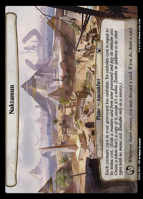 Naktamun, carta Magic di tipo Plane — Amonkhet illustrata da Robin Olausson