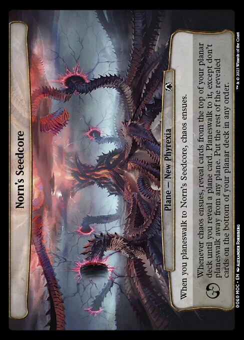 Norn's Seedcore, carta Magic di tipo Plane — New Phyrexia illustrata da Alexander Forssberg