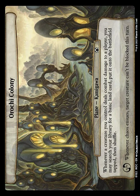 Orochi Colony, carta Magic di tipo Plane — Kamigawa illustrata da Charles Urbach