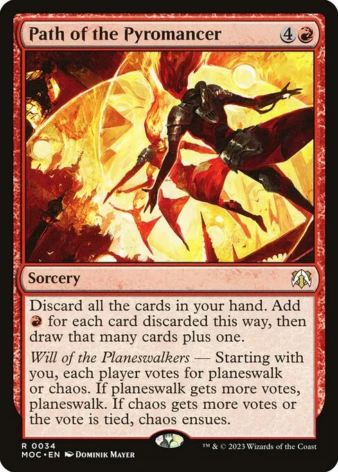Path of the Pyromancer, carta Magic di tipo Sorcery illustrata da Dominik Mayer