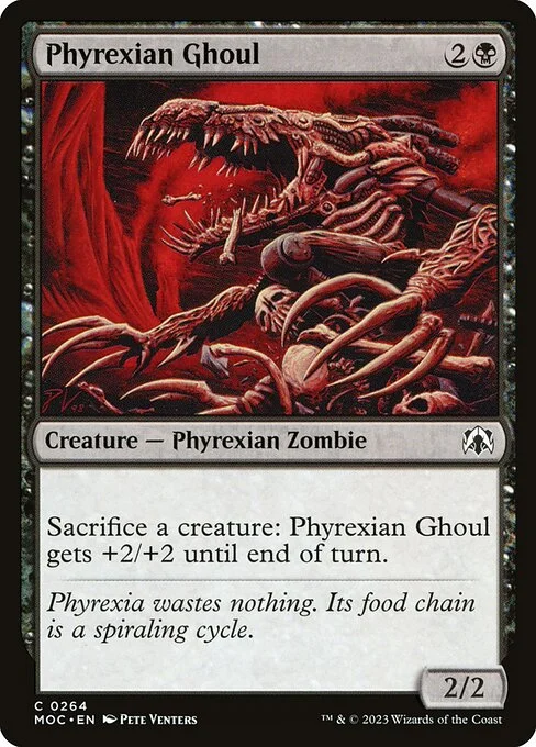 Phyrexian Ghoul, carta Magic di tipo Creature — Phyrexian Zombie illustrata da Pete Venters