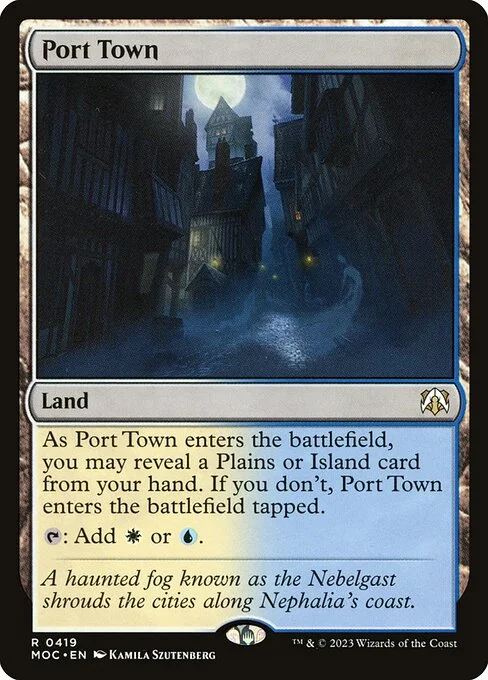 Port Town, carta Magic di tipo Land illustrata da Kamila Szutenberg