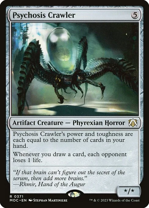 Psychosis Crawler, carta Magic di tipo Artifact Creature — Phyrexian Horror illustrata da Stephan Martiniere