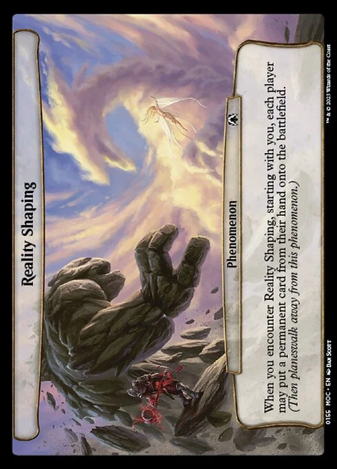 Reality Shaping, carta Magic di tipo Phenomenon illustrata da Dan Murayama Scott