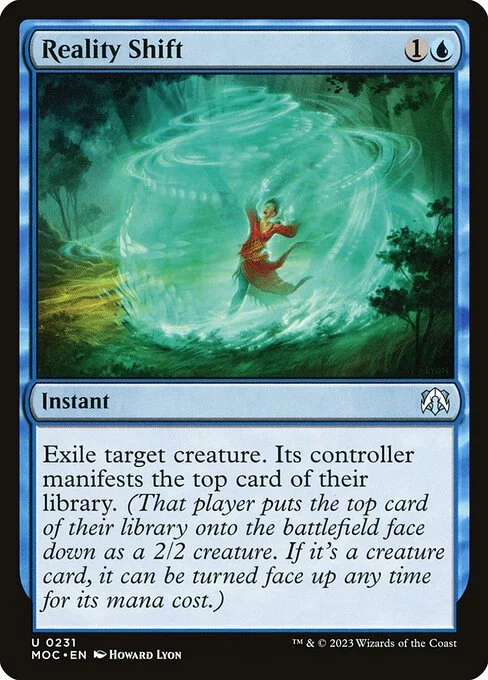 Reality Shift, carta Magic di tipo Instant illustrata da Howard Lyon