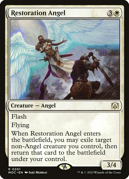 Restoration Angel, carta Magic di tipo Creature — Angel illustrata da Jake Murray