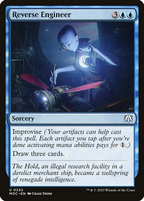Reverse Engineer, carta Magic di tipo Sorcery illustrata da Chase Stone
