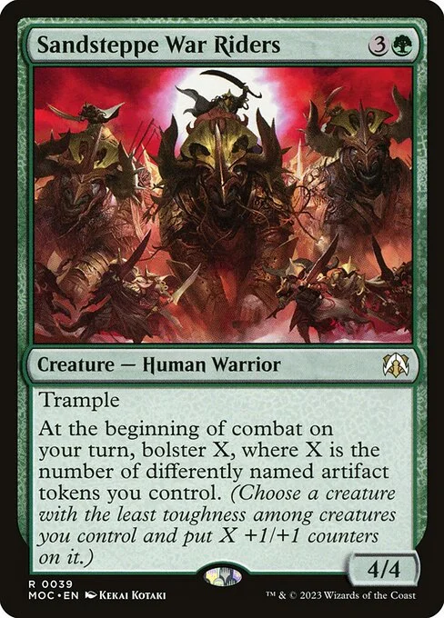 Sandsteppe War Riders, carta Magic di tipo Creature — Human Warrior illustrata da Kekai Kotaki