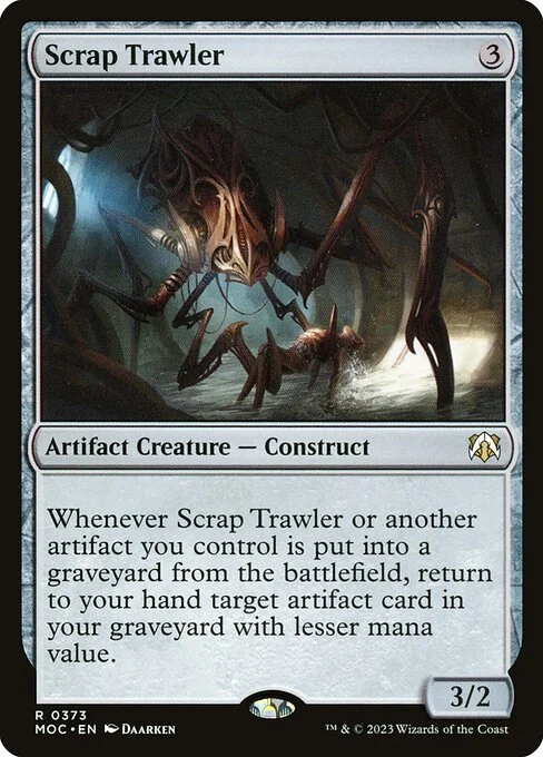Scrap Trawler, carta Magic di tipo Artifact Creature — Construct illustrata da Daarken