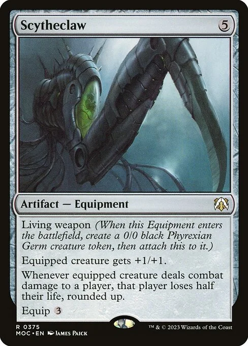 Scytheclaw, carta Magic di tipo Artifact — Equipment illustrata da James Paick