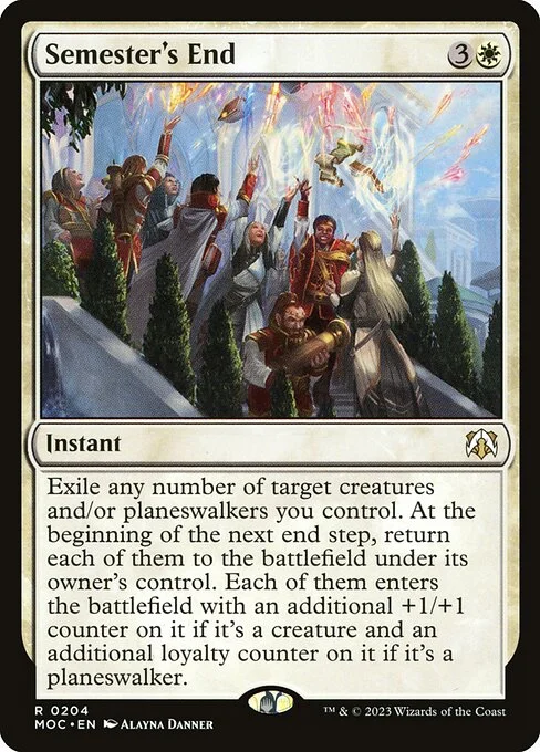 Semester's End, carta Magic di tipo Instant illustrata da Alayna Danner