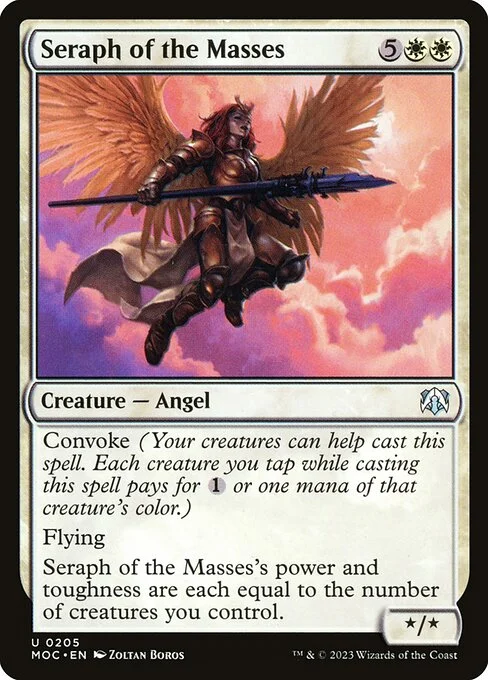 Seraph of the Masses, carta Magic di tipo Creature — Angel illustrata da Zoltan Boros
