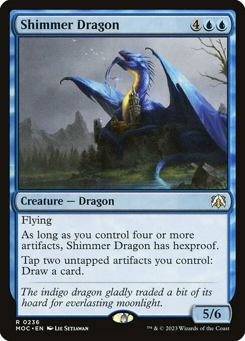 Shimmer Dragon, carta Magic di tipo Creature — Dragon illustrata da Lie Setiawan