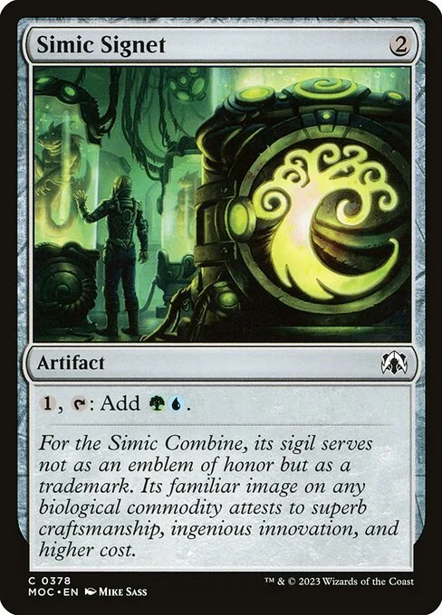 Simic Signet, carta Magic di tipo Artifact illustrata da Mike Sass