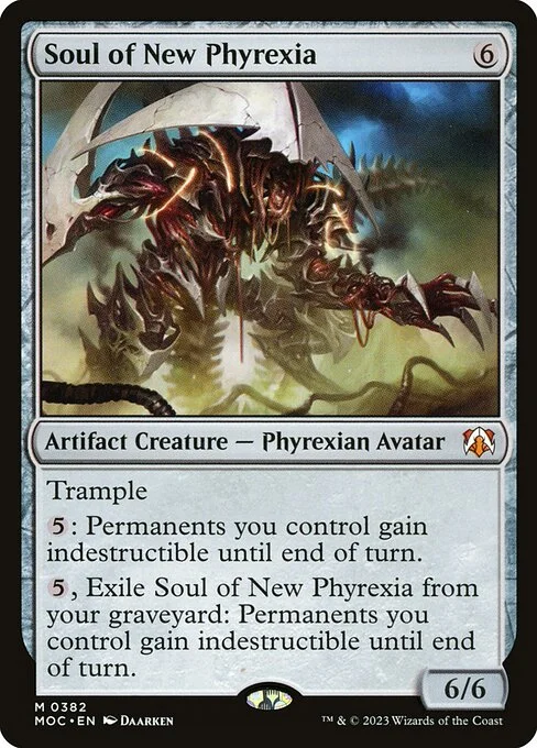 Soul of New Phyrexia, carta Magic di tipo Artifact Creature — Phyrexian Avatar illustrata da Daarken