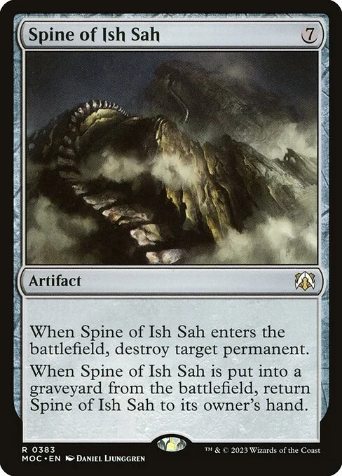 Spine of Ish Sah, carta Magic di tipo Artifact illustrata da Daniel Ljunggren