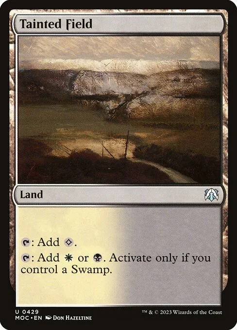 Tainted Field, carta Magic di tipo Land illustrata da Don Hazeltine