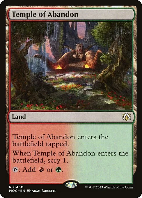 Temple of Abandon, carta Magic di tipo Land illustrata da Adam Paquette