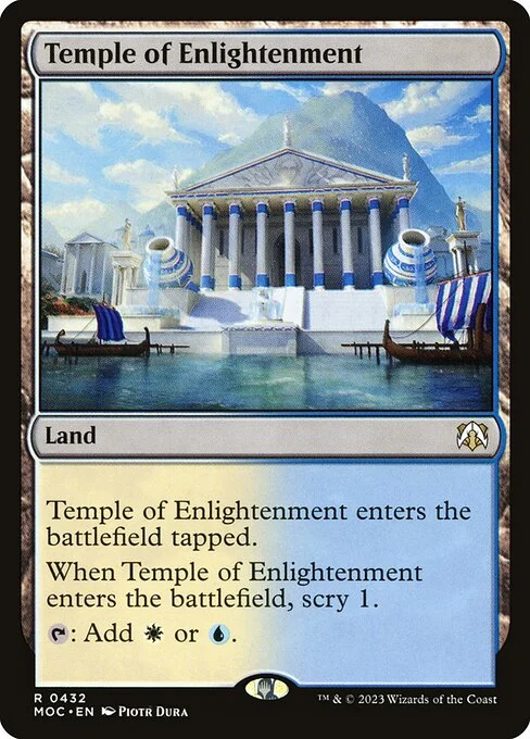 Temple of Enlightenment, carta Magic di tipo Land illustrata da Piotr Dura