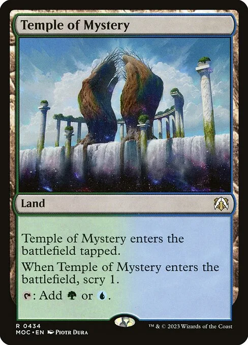 Temple of Mystery, carta Magic di tipo Land illustrata da Piotr Dura