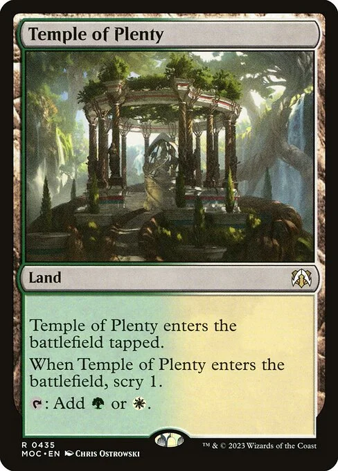 Temple of Plenty, carta Magic di tipo Land illustrata da Chris Ostrowski