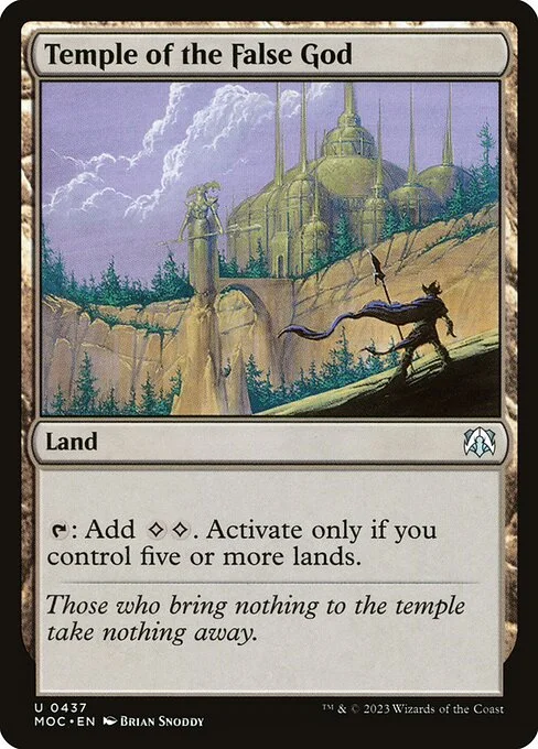 Temple of the False God, carta Magic di tipo Land illustrata da Brian Snõddy